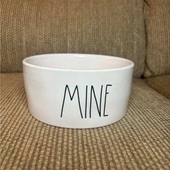 Rae Dunn Artisan Collection by Magenta White Dog Bowl - MINE
