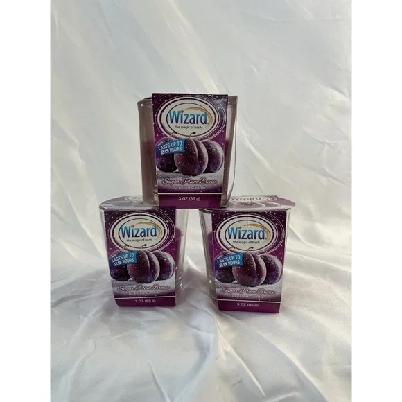 Wizard Sugar Plum Breeze Candles‎ 3.5oz 3-Pack
