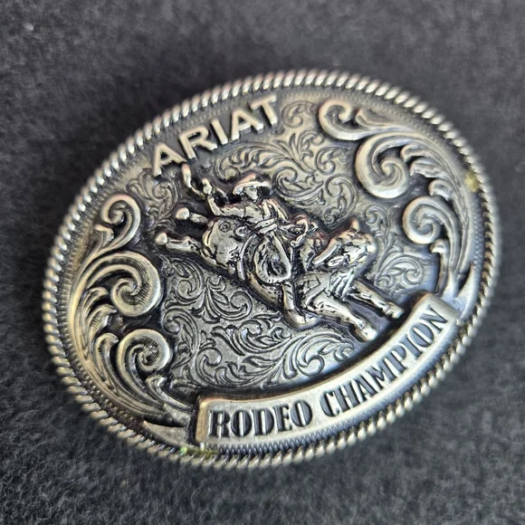 Ariat Belt Buckle Rodeo Champion Bull Rider Ariat Youth Belt Buckle, Kids OS