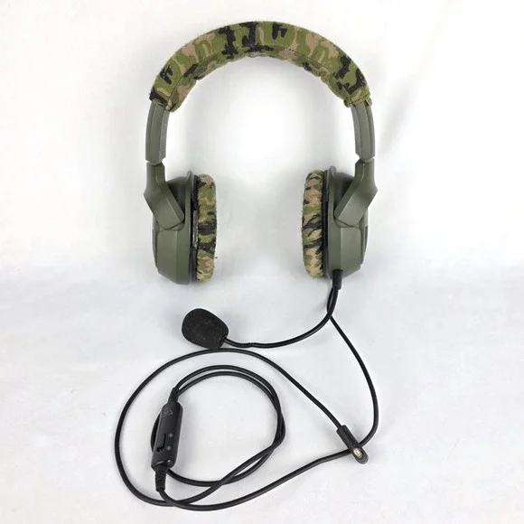 Turtle Beach Recon 50p Gaming Headset‎ (works) Olive Green Camo- MIC NOT WORKING