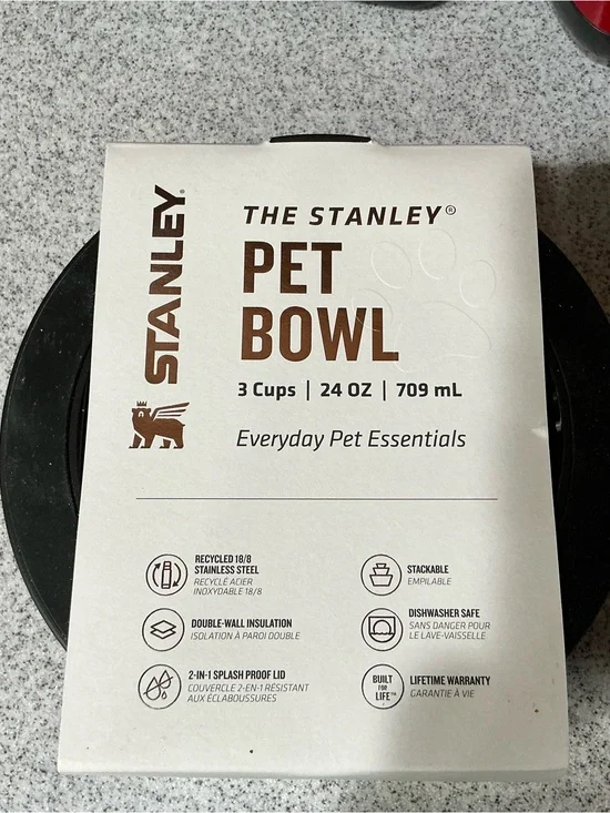 STANLEY PET BOWL 24oz STAINLESS STEEL non slip base