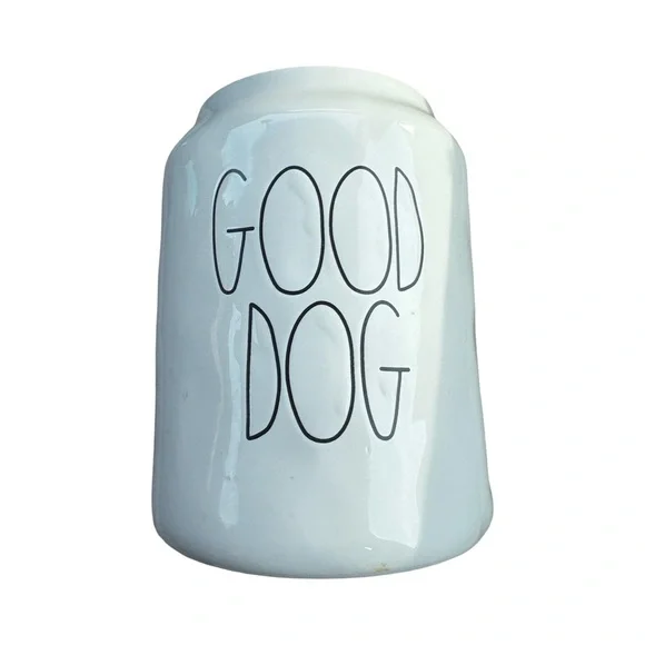 Rae Dunn “GOOD DOG” Ceramic Pet Treat Jar Canister – No Lid