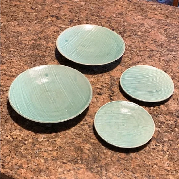 Pottery Plates. Handmade. 4 plates in all.