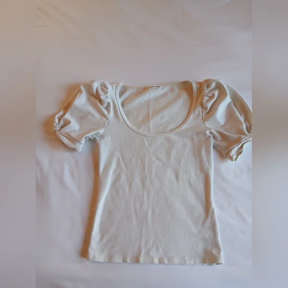 Reformation Puff Sleeve Top - Soft White