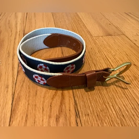Alvin-Dennis genuine leather kids soccer belt size 26