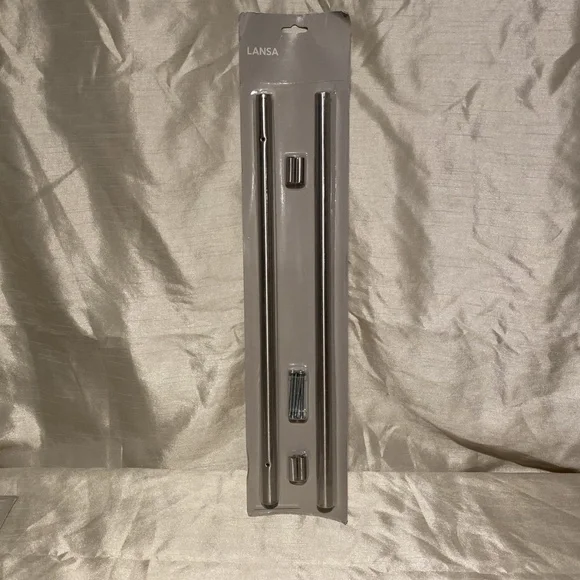 Vintage IKEA Lansa Stainless Cabinet Pulls, 17.5”-Set of 22, Thailand