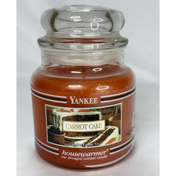 Yankee Candle 14.5 Oz CARROT CAKE Discontinued BLACK BAND. Housewarmer RARE