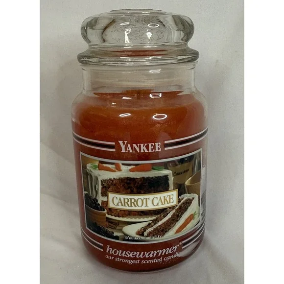 Yankee Candle 22 Oz CARROT CAKE Discontinued BLACK BAND. Housewarmer RARE
