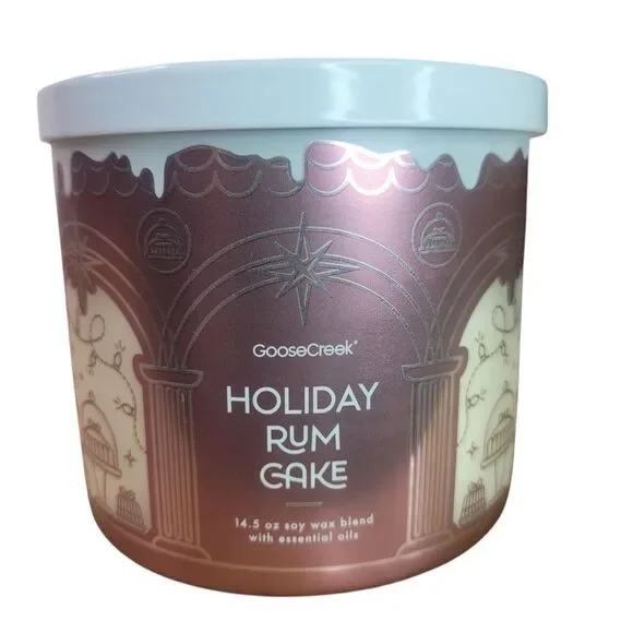 Goose Creek‎ Holiday Rum Cake 3-Wick Candle 14.5 ounce Brand New Size Large