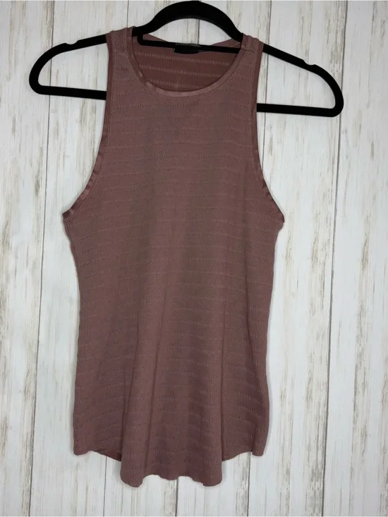 Nike Ribbed Tank Top in Dusty Mauve Small