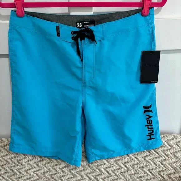 Hurley Men's One and Only Supersuede Board Shorts Swim Trunks Blue Size 28 NWT