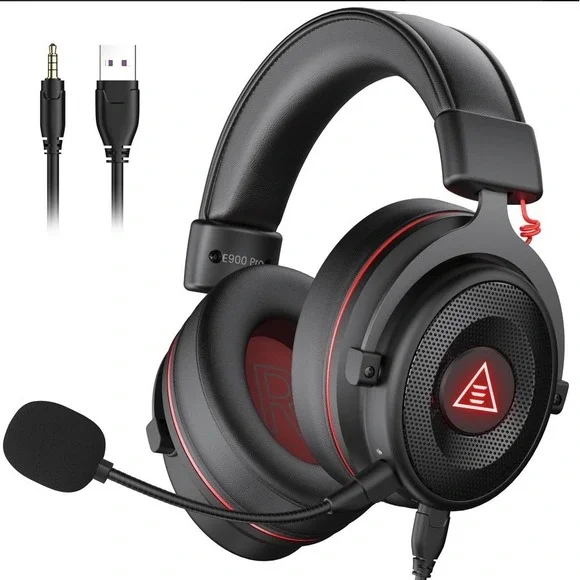 EKSA E900 Pro Gaming Headset‎ 7.1 Surround Sound USB 3.5mm for PS4 PS5 Xbox Red