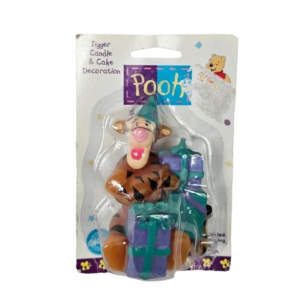 NWT Vintage‎ Disney Winnie the Pooh Tigger 3D Birthday Candle Cake Decoration