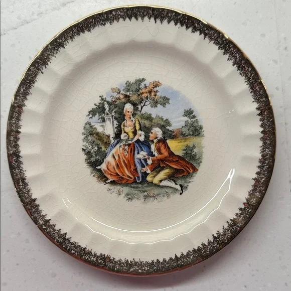 Vintage Cronin China Co. “Courting Couple” Bread Plate – 6.25