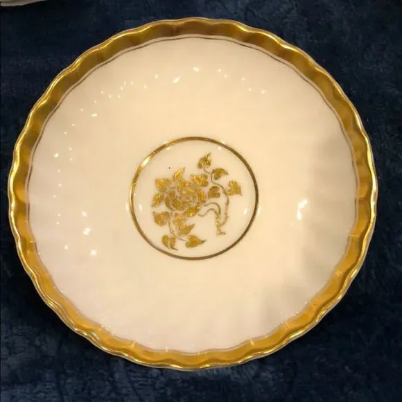 4 Minton Gold Rose 4 1/2” coasters.  Set of 4