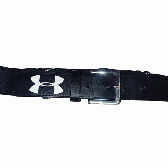 Under Armour Black Train Belt Adjustable Elastic Band Metal Buckle Unisex 22 36