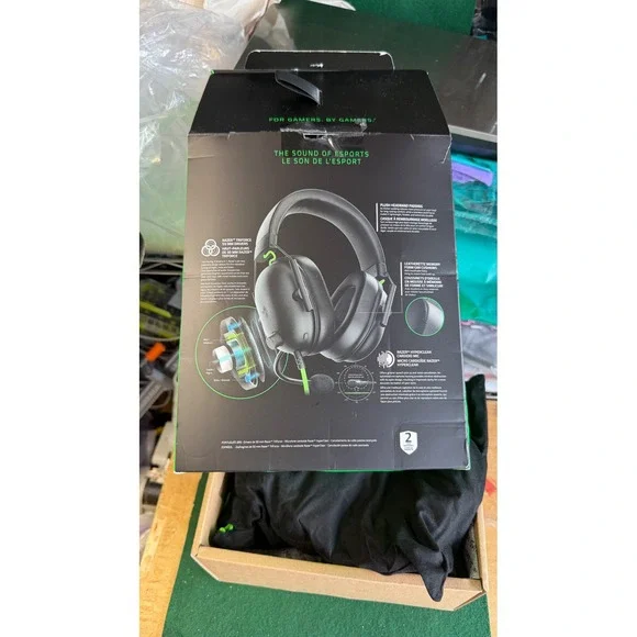 Razer BlackShark V2 X Wired Gaming Headset Black Green 3.5mm PC PS5 Xbox Switch