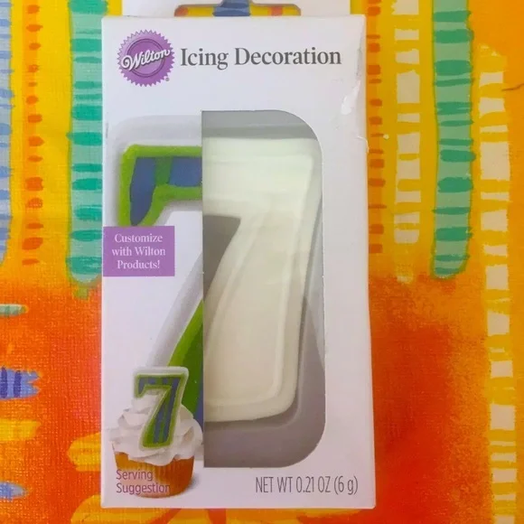 Wilton Decorating Birthday number “7”