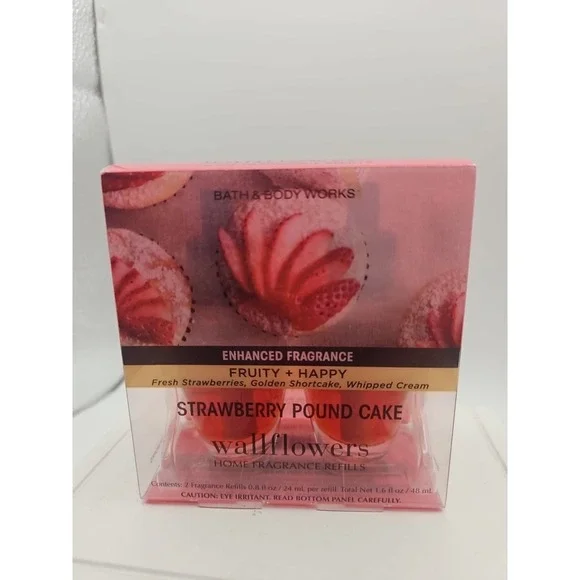 Bath & Body Works Strawberry Pound Cake Wallflowers Refills 0.8oz 2pack‎