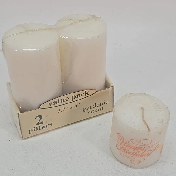 3 Pack Pillar Candles 2 Tall 2.7