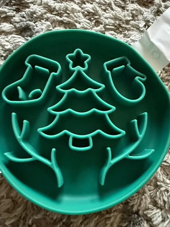 Qisheng Green Dog Slow Food Plate - Slow Feeder Bowl for Dogs