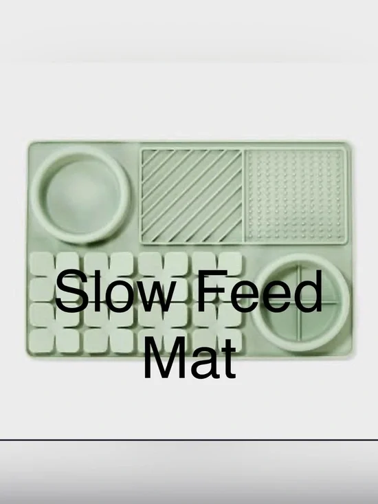 New Boots & Barkley Slow Lick Dog Feeding Mat, Sage Green