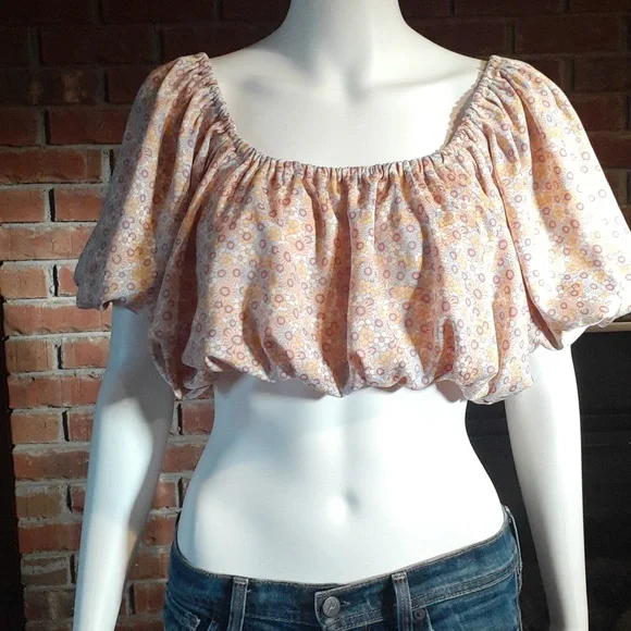 Zara Floral Off Shoulder Top