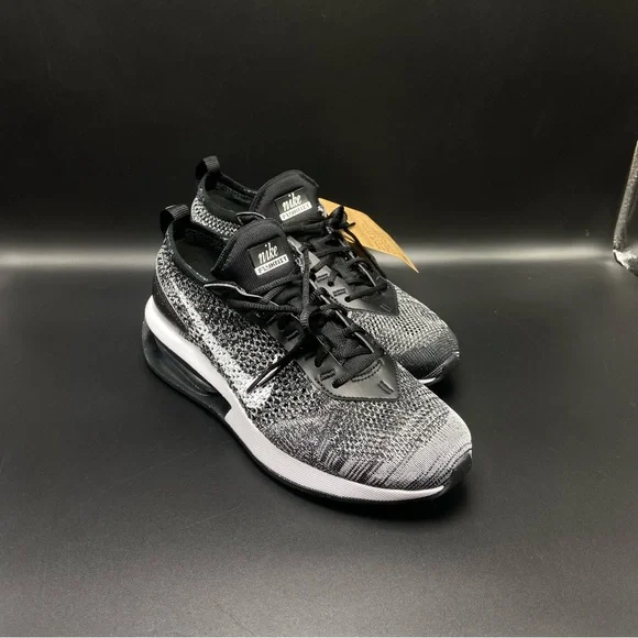 Nike‎ Air Max Flyknit Racer Black White Sneakers DM9073-001 Woman Size 7,7.5,8