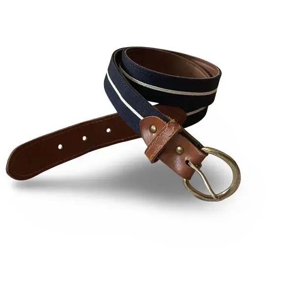 Child Leather & Canvas Jean Belt