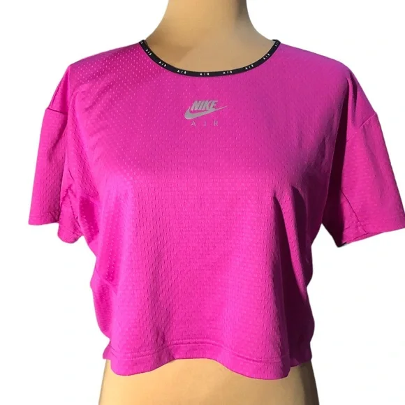 Nike air pink boxy crop top