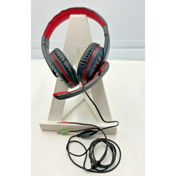 HyperGear Pro Gaming Series Wired Headset Black/Red‎ Boom Mic