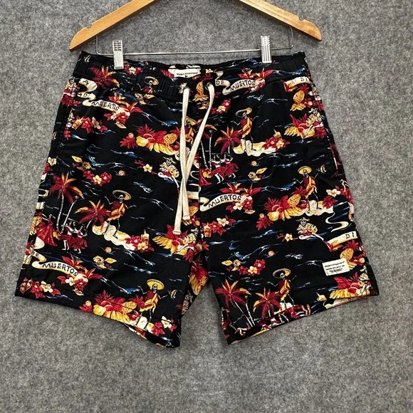 Modern Amusement Board Shorts Mens M Multicolor‎ Dia De Muertos Surf Swim Trunks