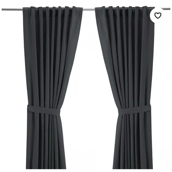 IKEA Ritva gray short Curtains