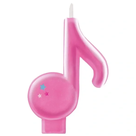 Amscan Pink Internet Famous Music Note Birthday Cake Candle 4