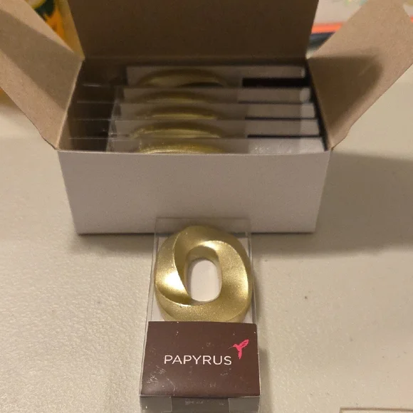 Papyrus Gold Zero - 0 Birthday Candles Pack Of 6