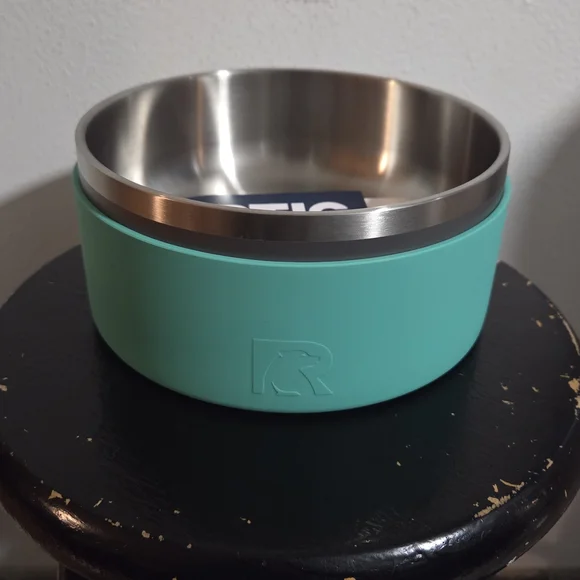 RTIC 3 in 1 Dog Bowl Stainless Steel Pet Bowl with Silicone Exterior