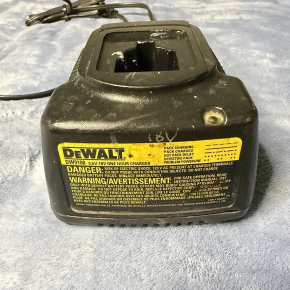 DeWALT DW9108 Fast Ni-Cad Battery Charger 9.6v-12v-14.4v-18v Fit DW9116