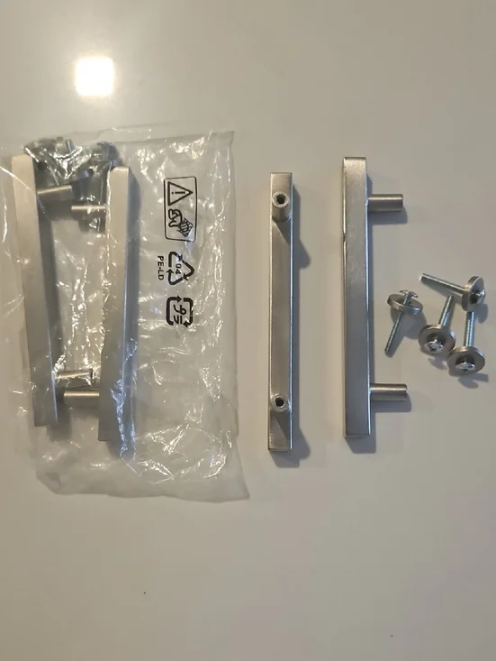 IKEA Modern Brushed Silver Cabinet Pulls