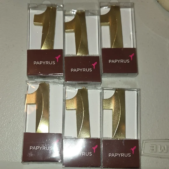 Papyrus Gold Number 1 Cake Candles