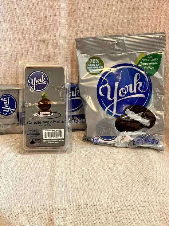York Peppermint Patties Candle Wax Melts - Silver & Blue Packaging