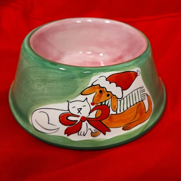 Trish Richman For At Home Ceramic Dog / Cat Food Bowl