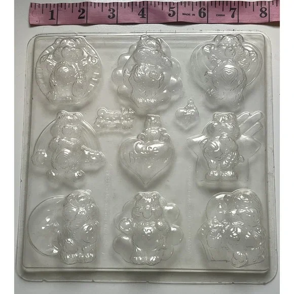 Vintage Care Bears Chocolate Mold - 1980's Licensed - 9 Cavity - Craft Or Candy