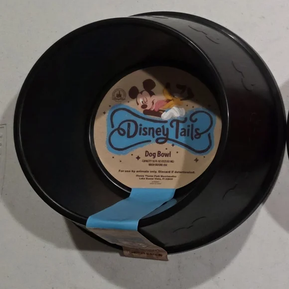 Disney Tails Dog Bowl Black