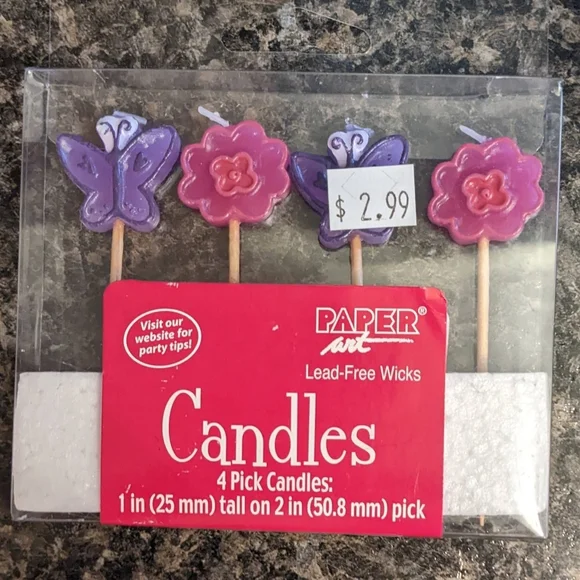 NIP 🌺🦋 Flower & Butterfly 🦋🌺 Cake Candles