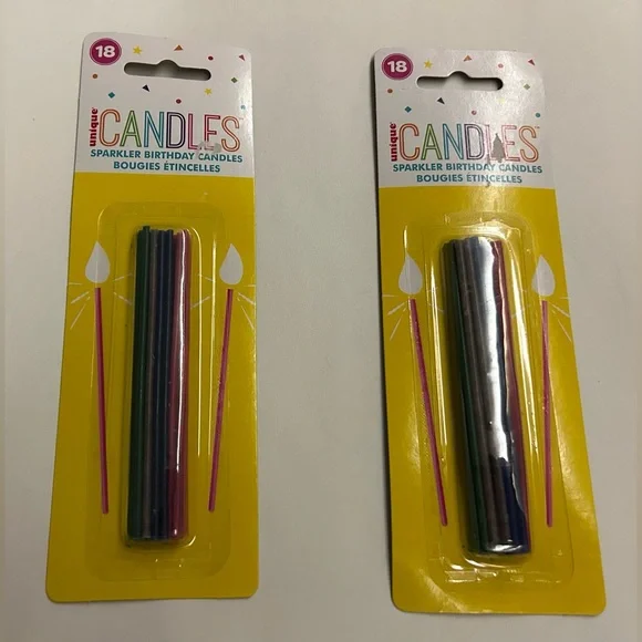 New 2 Packages Unique Candles 3 7/8