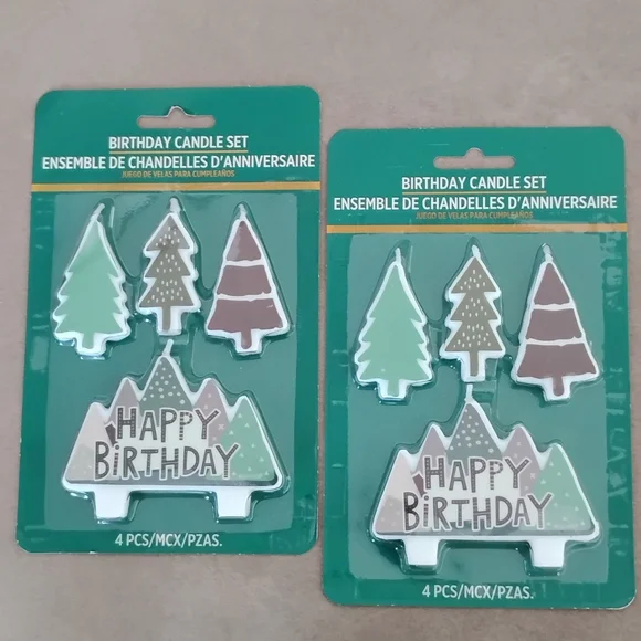 Two Packs Wilderness Birthday Tree Candles
