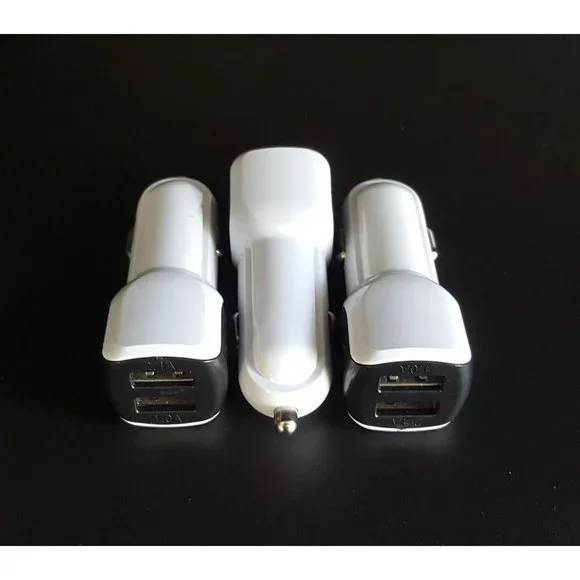 3 X LED Dual Port Car Charger