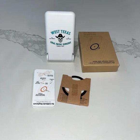 West Texas Oral Facial Surgery Branded White Phone Stand