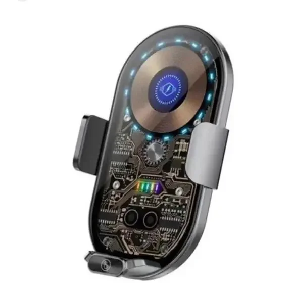 Q18-C Transparent Wireless Car Charger Smart Phone Holder For Effortless Driving