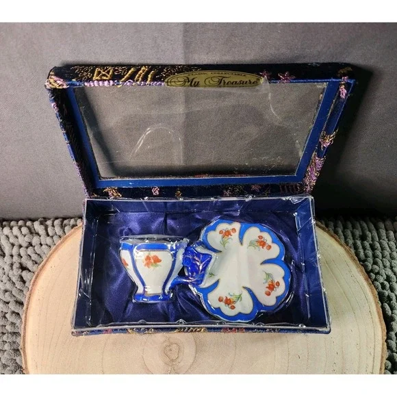 Kingsbridge International Mini China Set Teacup And Saucer In Box